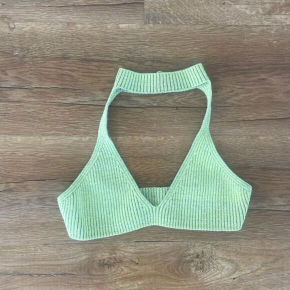 Paloma Wool Drew Ribbed Knit Top and Gaetana Shorts Set Willow Green Size Medium - Picture 4 of 11